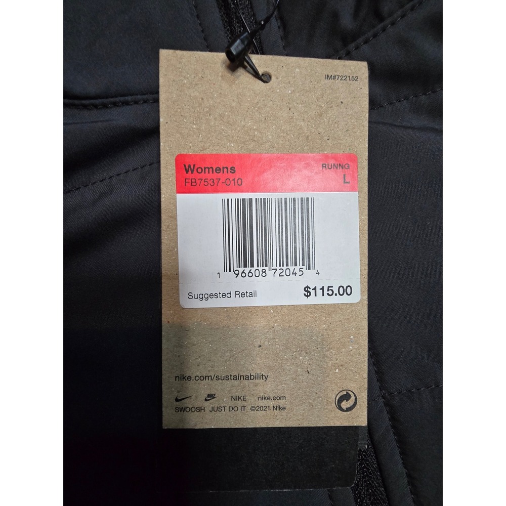Nike Therma-FIT Womens Running Vest Black Quilted Puffer FB7537-010 Large NWT - Picture 6 of 8